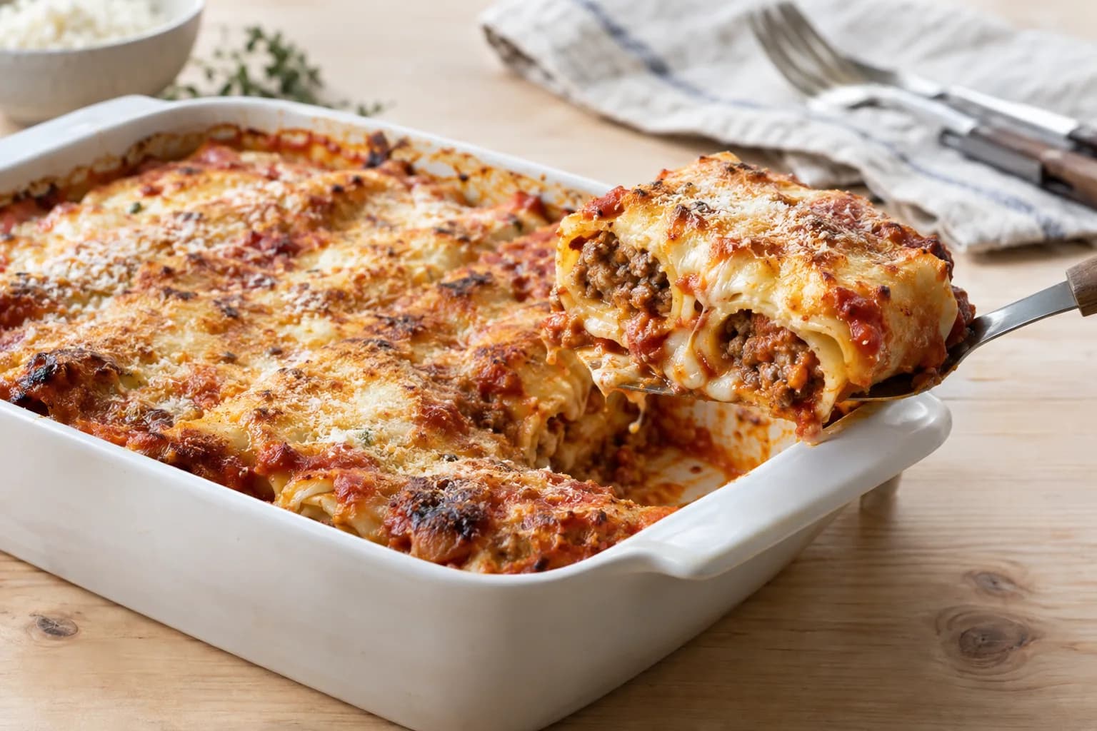 Cannelloni mit Hackfleisch und Béchamel