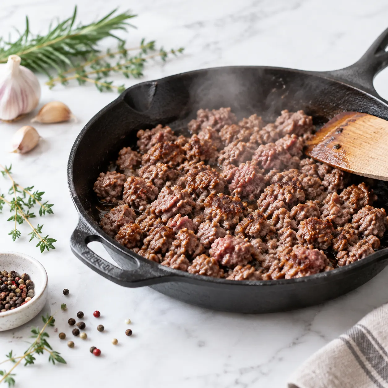 Hackfleisch anbraten
