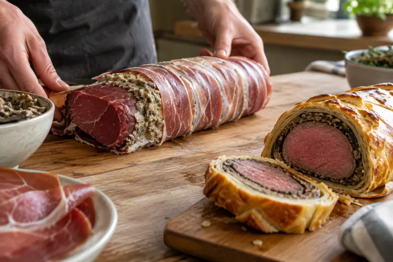 Filet einwickeln