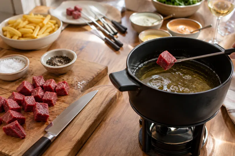 Fleisch würfeln