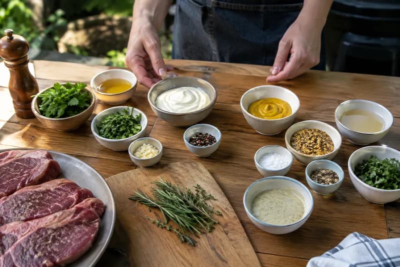 Steaks salzen