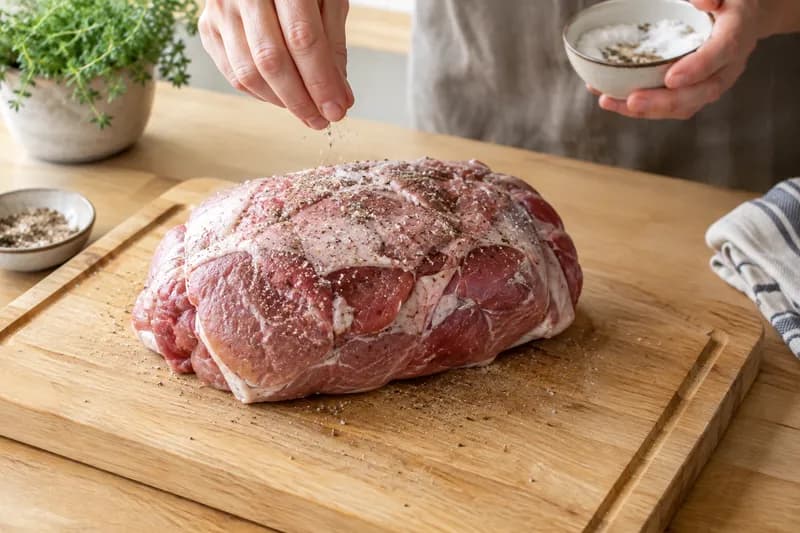Braten würzen