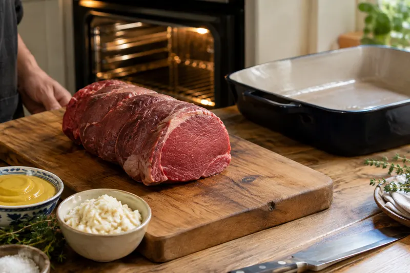 Roastbeef temperieren