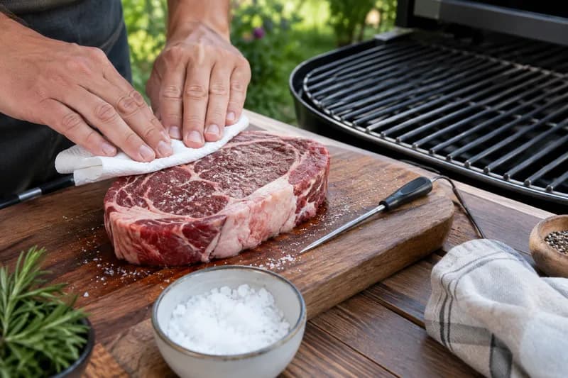 Steak salzen