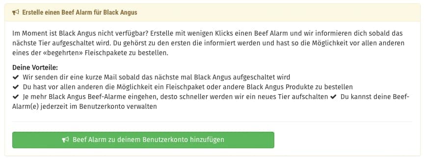 Der Beef Alarm hat entschieden: Black Angus!